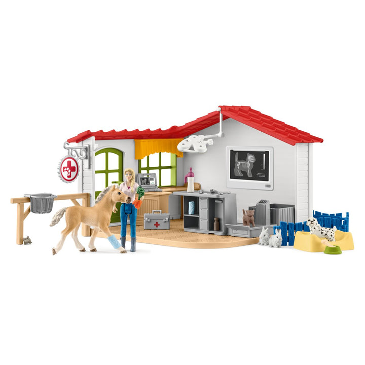 Cabinet vétérinaire avec animaux