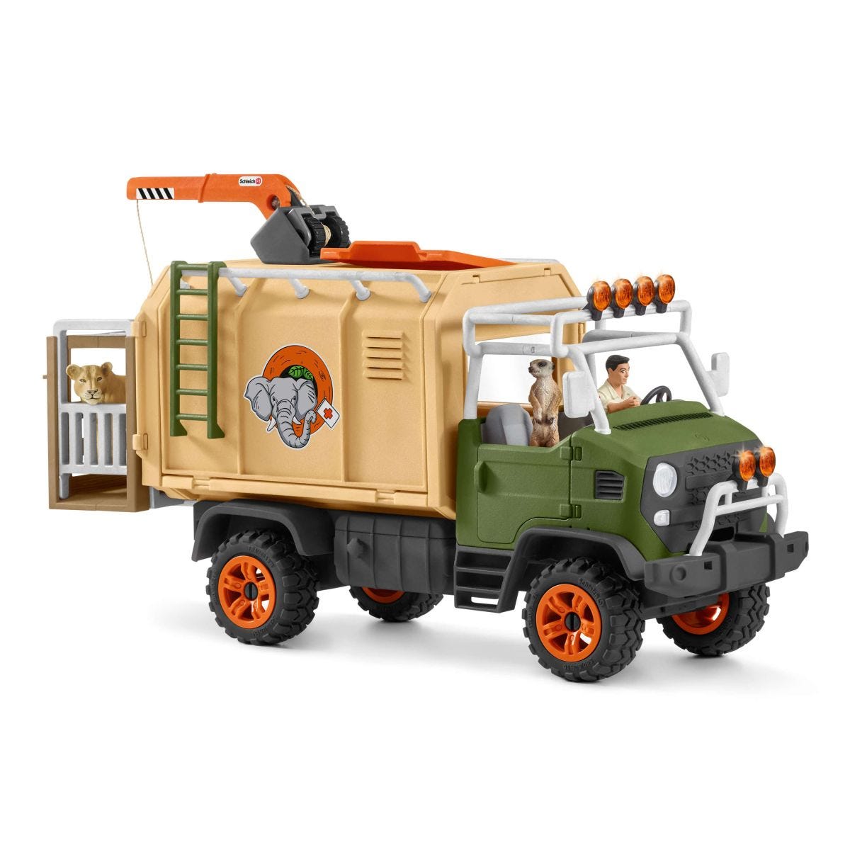Gros camion sauvetage d’animaux