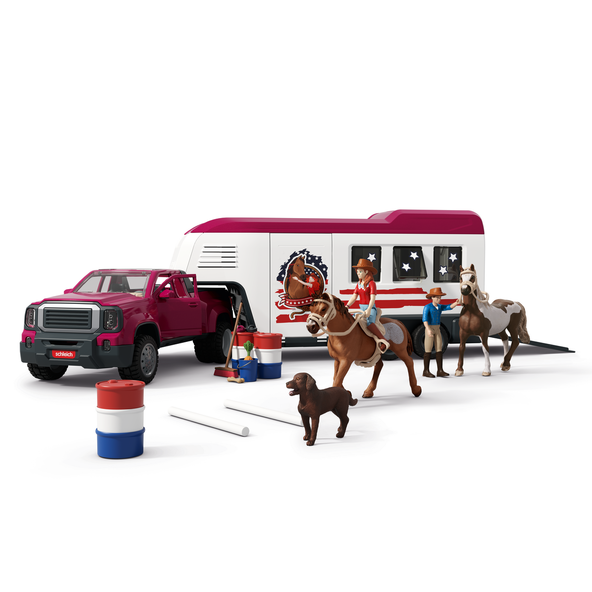 Pick-up et sa grande remorque équestre