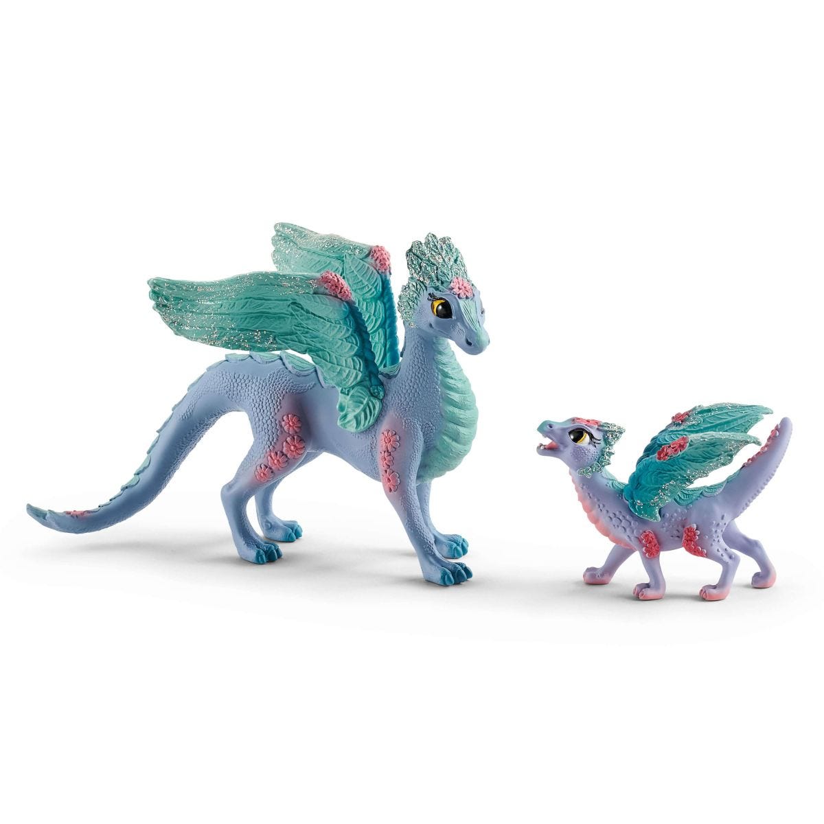 Dragon aux fleurs avec son petit