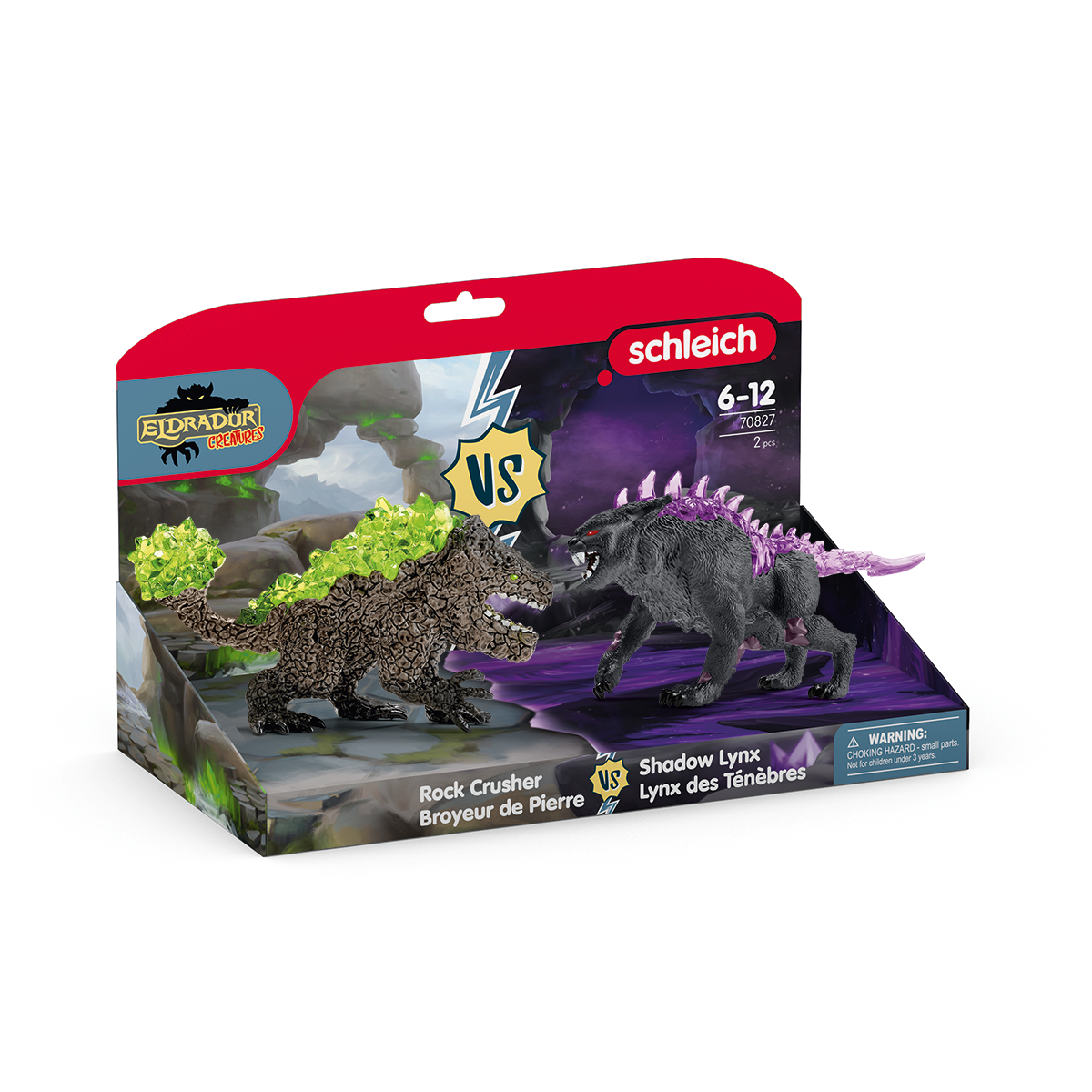 Schleich Eldrador Creatures Lynx Des Ténèbres Vs Broyeur De Pierre pas cher Schleich Eldrador Creatures Lynx Des Ténèbres Vs Broyeur De Pierre pas cher