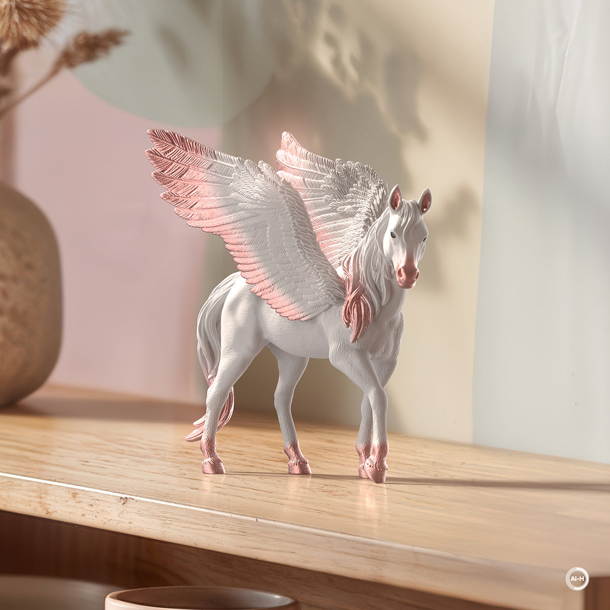 Pegasus, wit & roségoud
